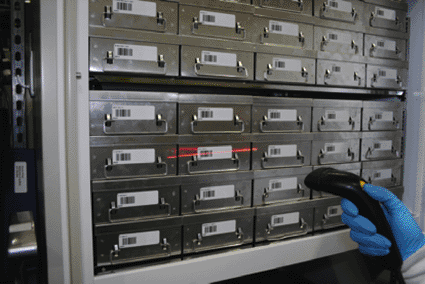 Image: BioStorage Technologies Intelligent Specimen Inventory Storage System (ISISS) can store up to 999 data points with each sample and track an exact storage location (photo courtesy BioStorage Technologies). 